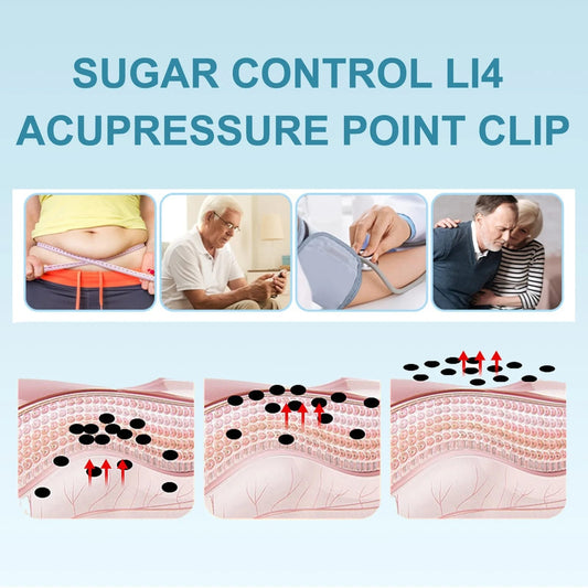 (Pack of 2) Sugar Control Acupressure Point Clip, Light Weight, Supporting